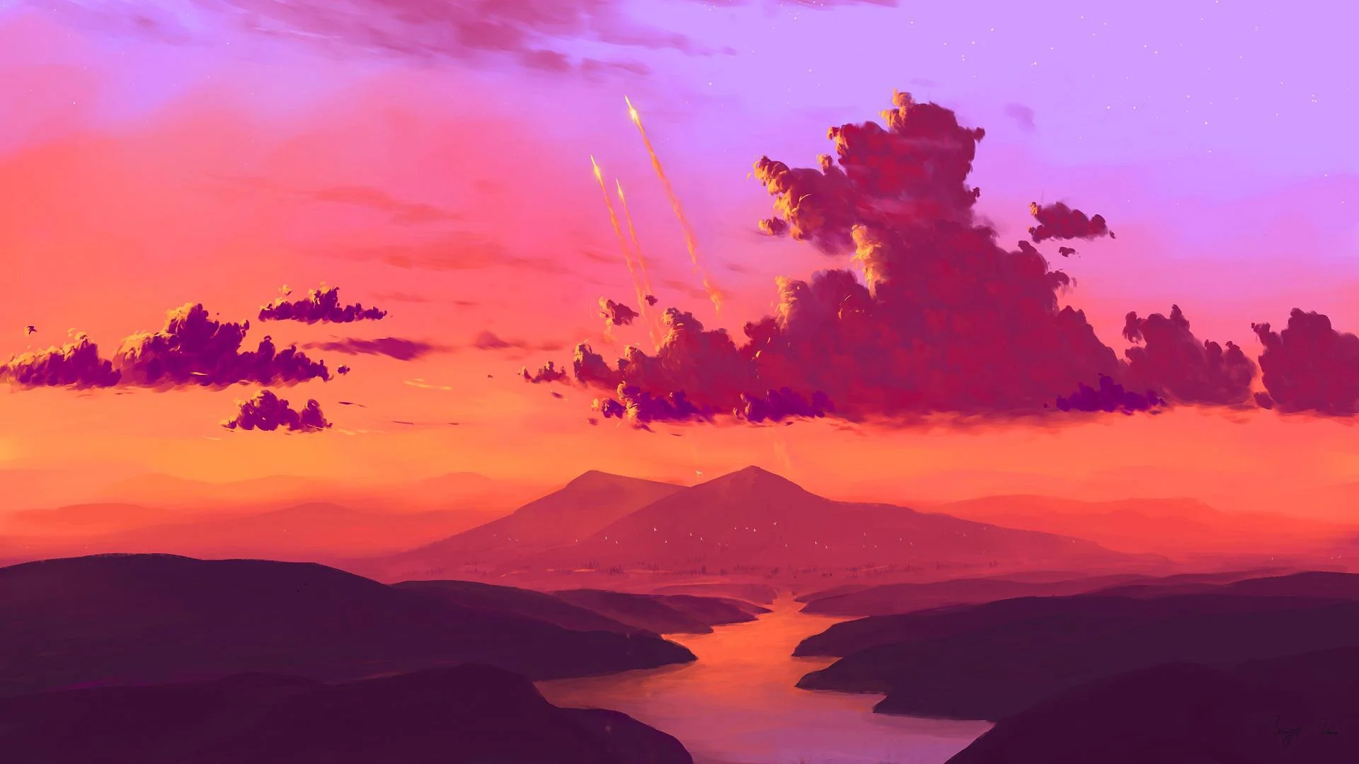 Sunset Recolor wallpaper